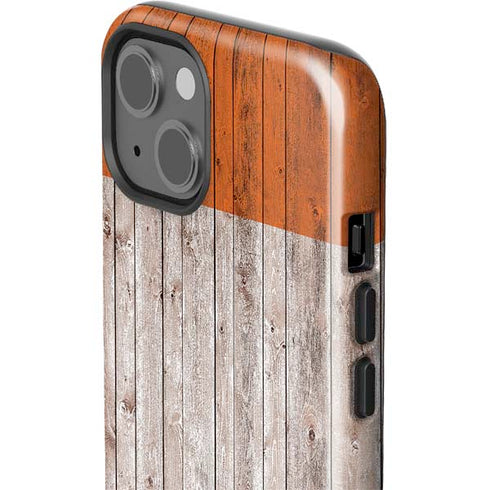 Ireland Flag Dark Wood iPhone 14 Impact Case
